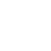 White line icon of four hands coming together, symbolising teamwork and leadership.